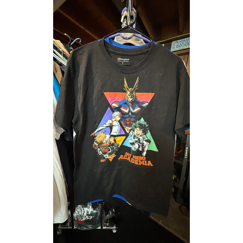 My Hero Academia quad on black size medium